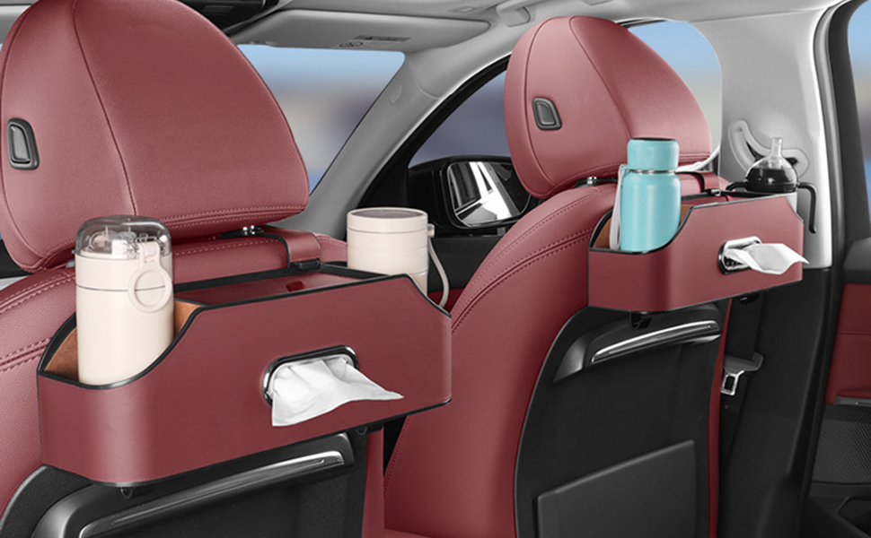 BINGONE Vehicle Multifunctional Storage Box, Car Headrest