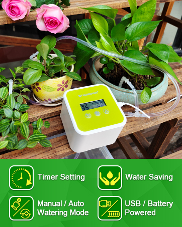 Automatic Drip Irrigation Banner Depicting Watering System For Seedlings Isometric Vector Illustration 2nkf7ft