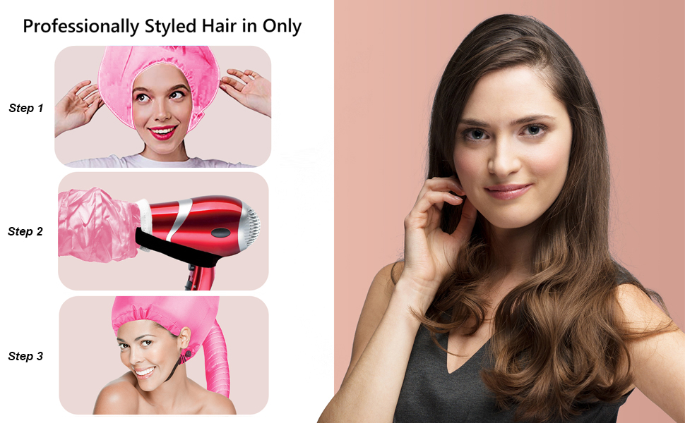 Portable Hair Dryer Bonnet Attachment Adjustable Hair Dryer Bonnet