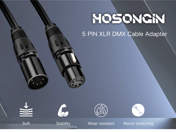 CSP995  ポケットダム（XLR3-FD+XLR3-MD） CURRENT American DJ 5-Pin Male to 3-Pin Female XLR Turnaround DMX
