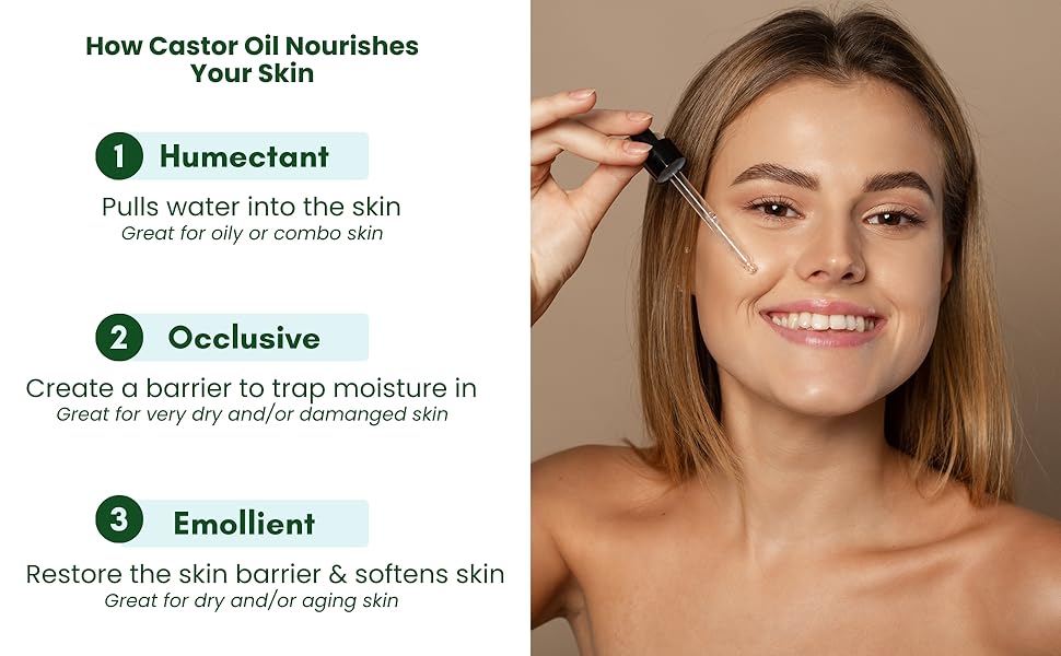 Herbion Naturals organic castor oil pure usda hair growth eyelash brows moisturizer hexane-free skin