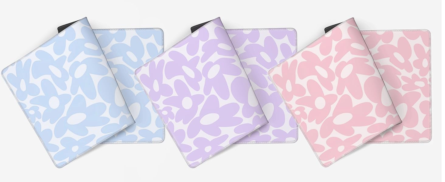 Pecfamly Cute Desk Mat Pink Desk Pad for Keyboard and