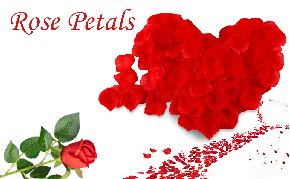1200 Pieces Rose Petals Fake Red Roses Petals, Artificial Rose