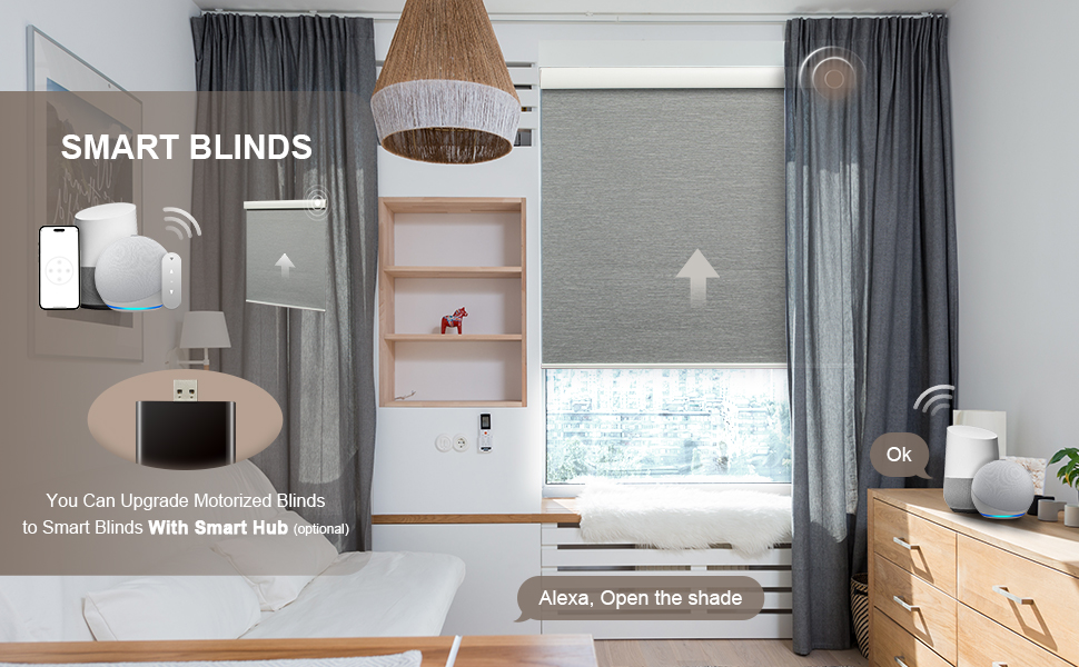 Motorized Roller Shades Upgraded Smart Blinds with