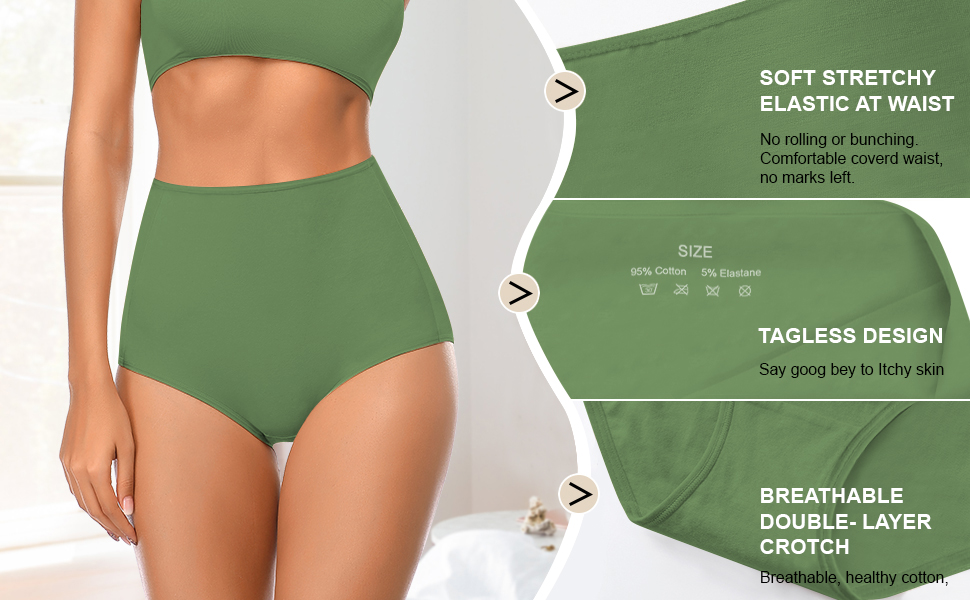 Plus Size High Waist Panties