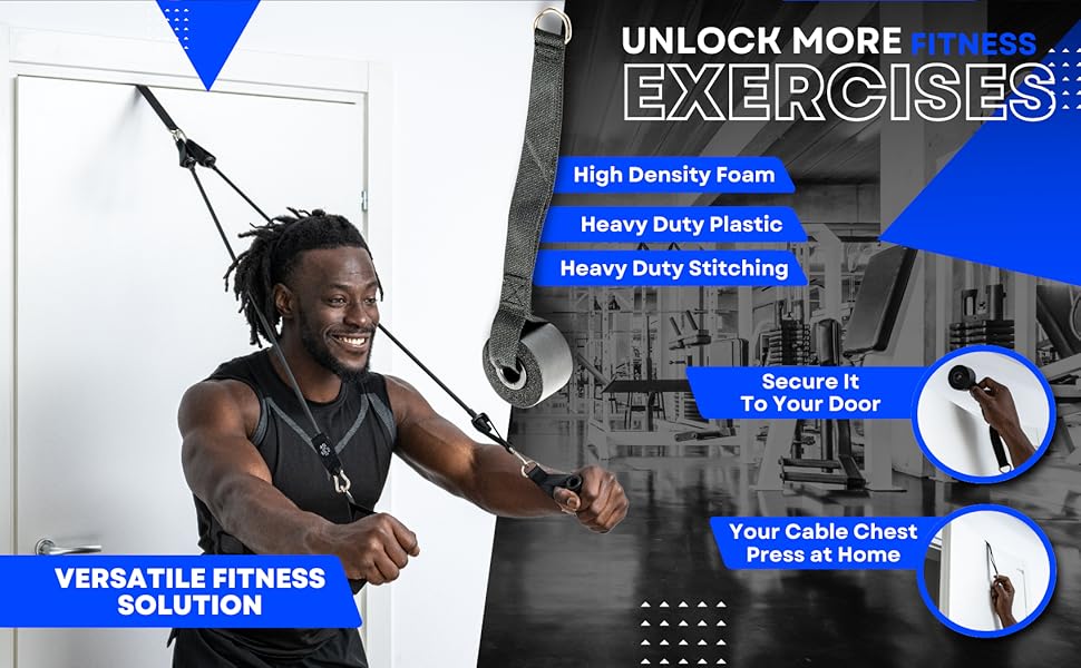 L&C Exercise Essentials Push Up Board Ho... 18 portable gym accessories dynamic handle door anchor ankle wrist strap for multiple exercises