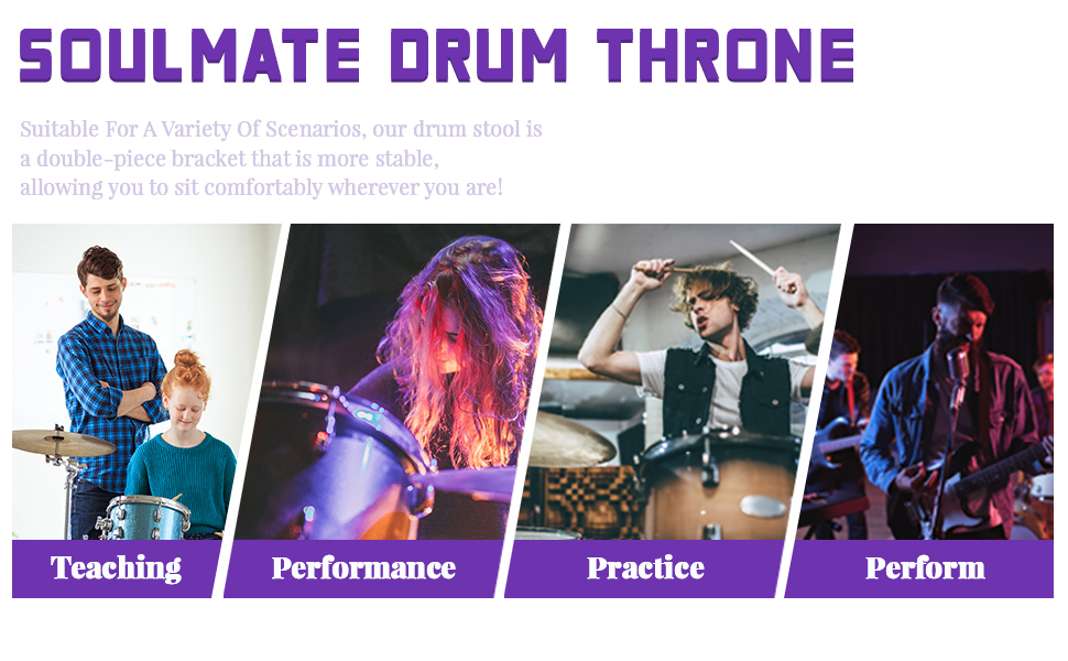 soulmate Drum Throne Drum Stool with Backrest Airlift Drum