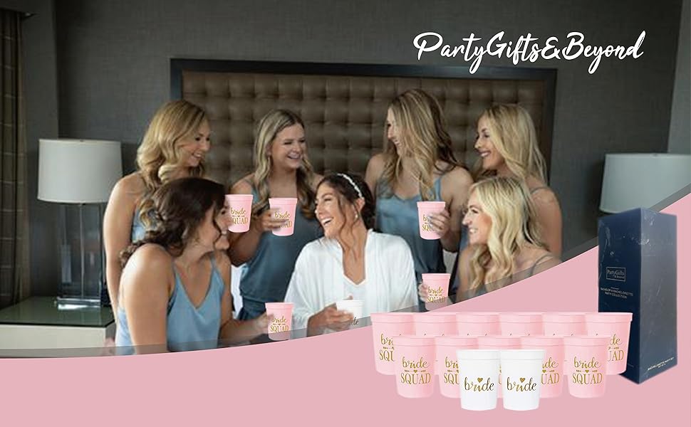 PartyGifts&beyond 13packs Bachelorette Party Cups Bride
