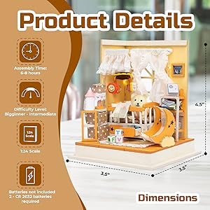 miniature nursery house kit 1:24 scale