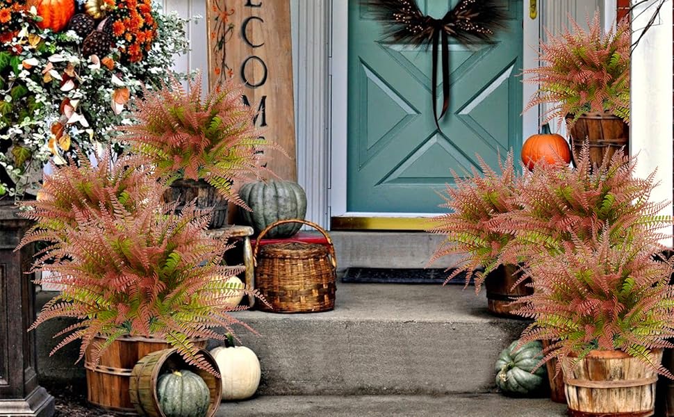 Dolicer 6 Pcs Artificial Boston Fern Plants, Fake Boston