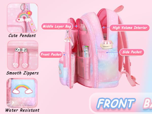 Rainbow Girls Backpacks