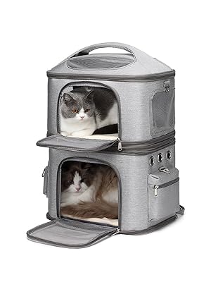 ペット　キャリーケース　2段 VeroMan キャスター付き ペット用 キャリーバック 2段 2匹 猫 犬