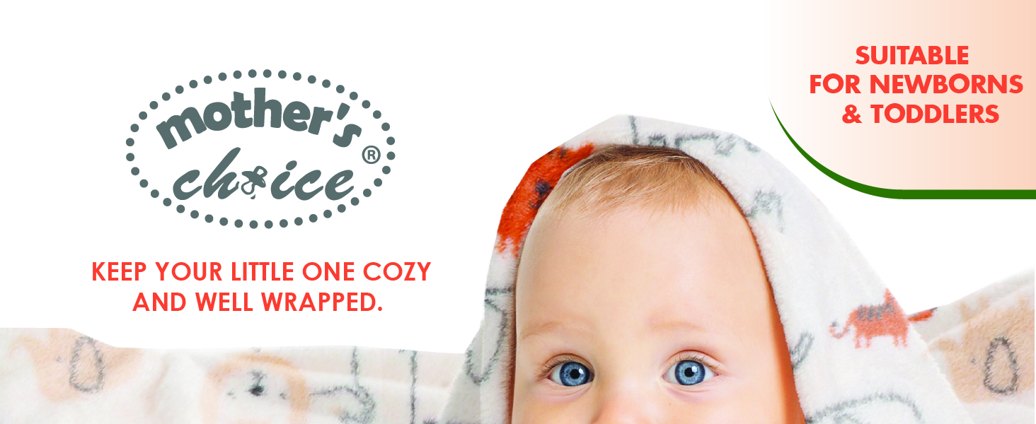 Mother's Choice Baby Fleece Blanket Soft and Cuddly Polyester Coral