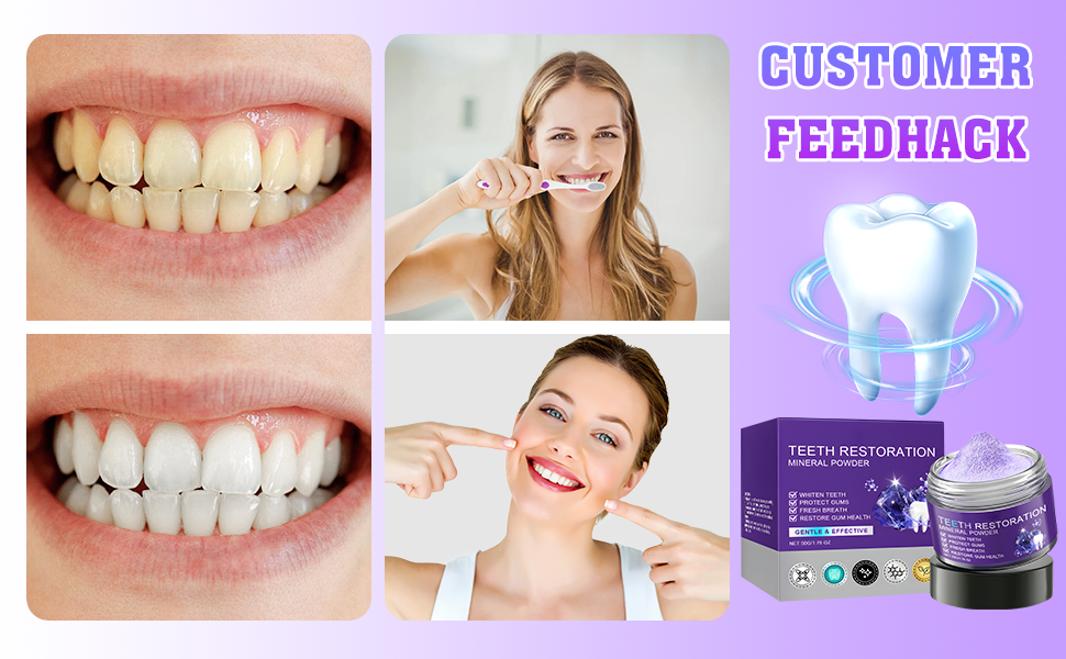 Amazon.com: 2PCS Teeth Restoration Mineral Powder,Mineral Tooth Powder - 8 Second Mineral Ritual For Teeth
