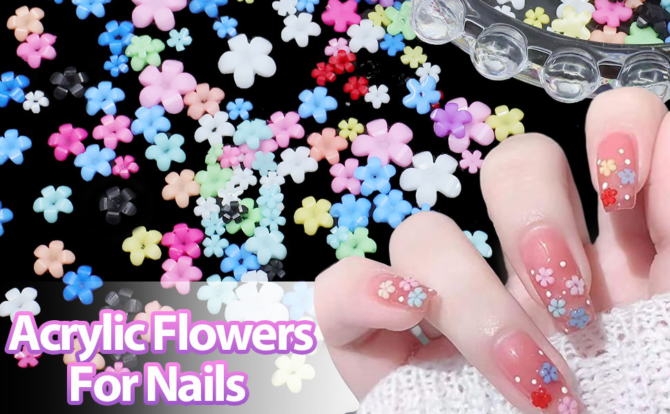 3D Color Tiny Flowers Charms