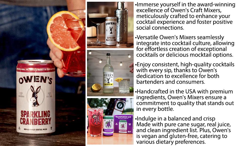 Owen’s Craft Mixers Rio Red Grapefruit 2 Pack 750ml Handcrafted in the USA with