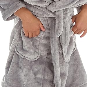 metzuyan.ltd girls boys unisex dressing gown animals hood plush fleece robe loungewear nightwear UK