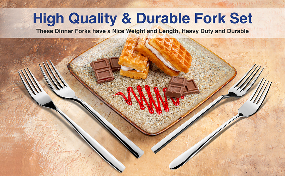 CAMRI Dinner Forks Silverware Stainless Steel Fork Set of