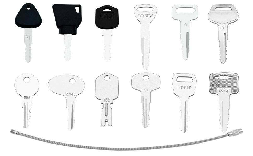 VERCCA 12 Heavy Equipment Keys Master Set Forklift Keys