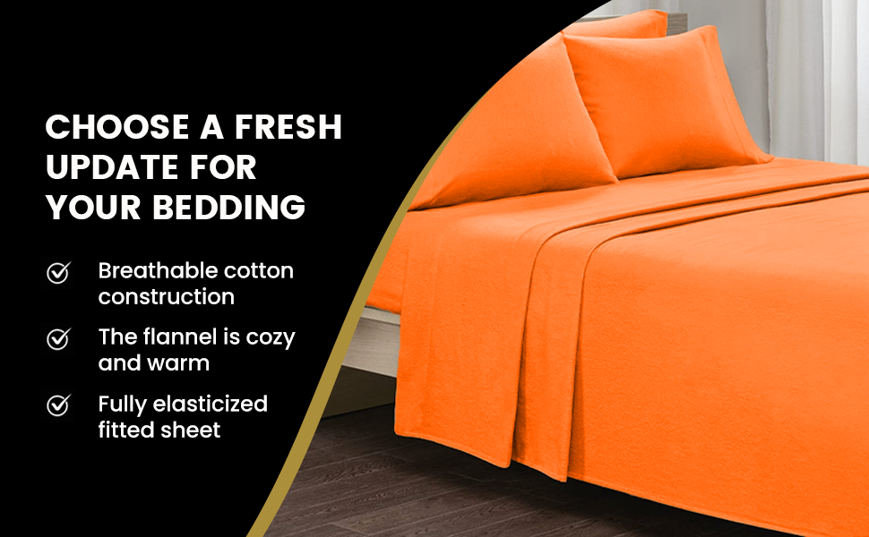 Superior Premium Cotton Flannel Sheets, All Season 100