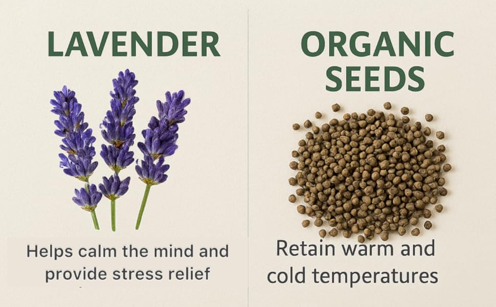 STRESS RELIEF CALM MIND ORGANIC AND NATURAL SEEDS MICROWAVE AND FREEZER LAVENDER SEEDS