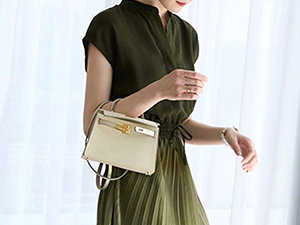 Amazon.co.jp: [マリアマーファ] プリーツ ワンピース ミモレ丈