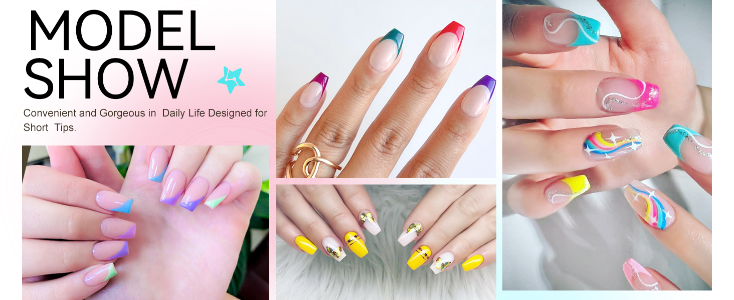 nail tips and glue gel kit