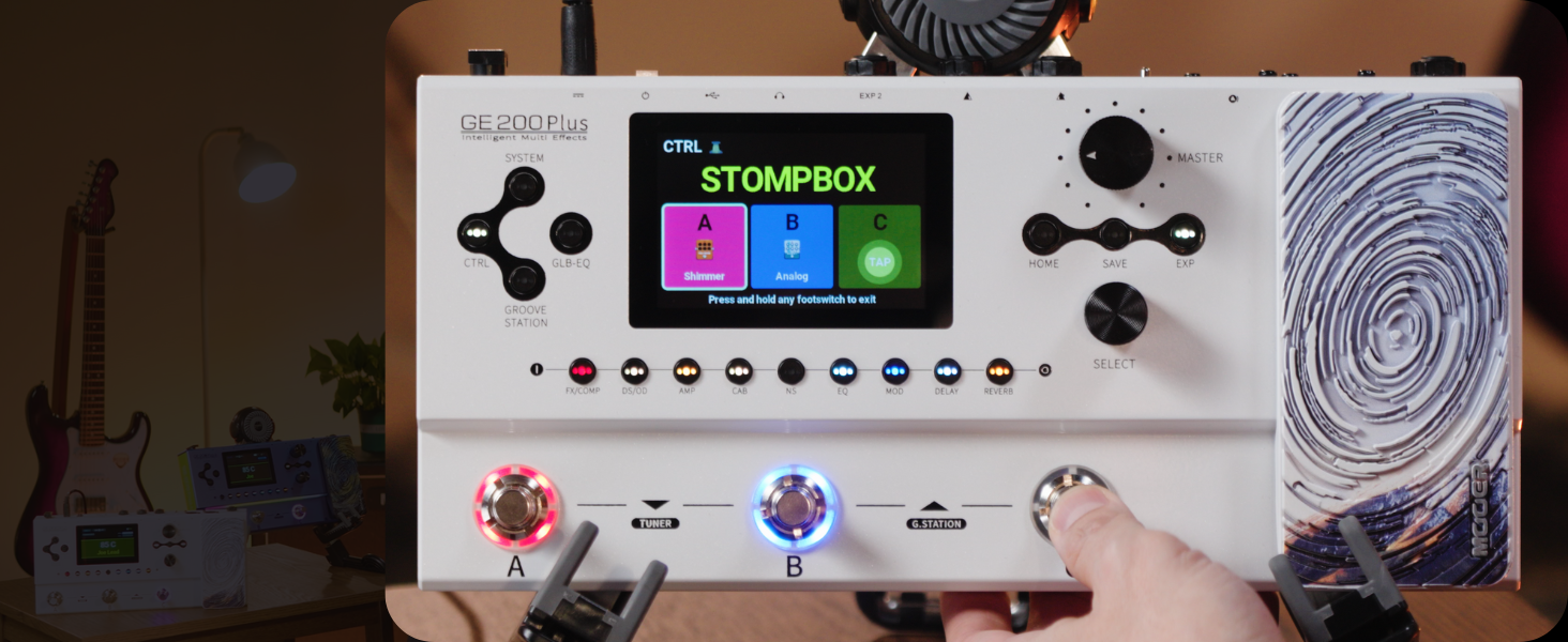 MOOER GE200 Plus Ctrl Mode Stompbox Mode