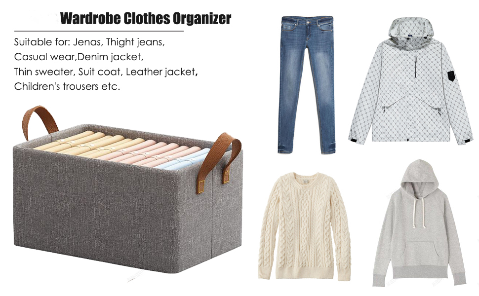 decorative storage baskets fabric storage boxes drawer organizers clothes for jeans t-shirts