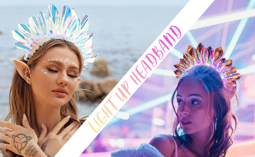 glow hair accessories led accessories rave girls headband headbands for girls headbands