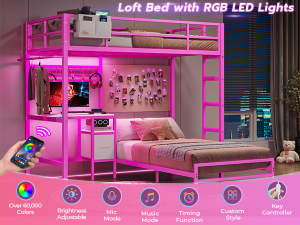 D-ROOM⭐️ Amazon.com: DICTAC Full Size Over Twin Bunk Bed with Desk