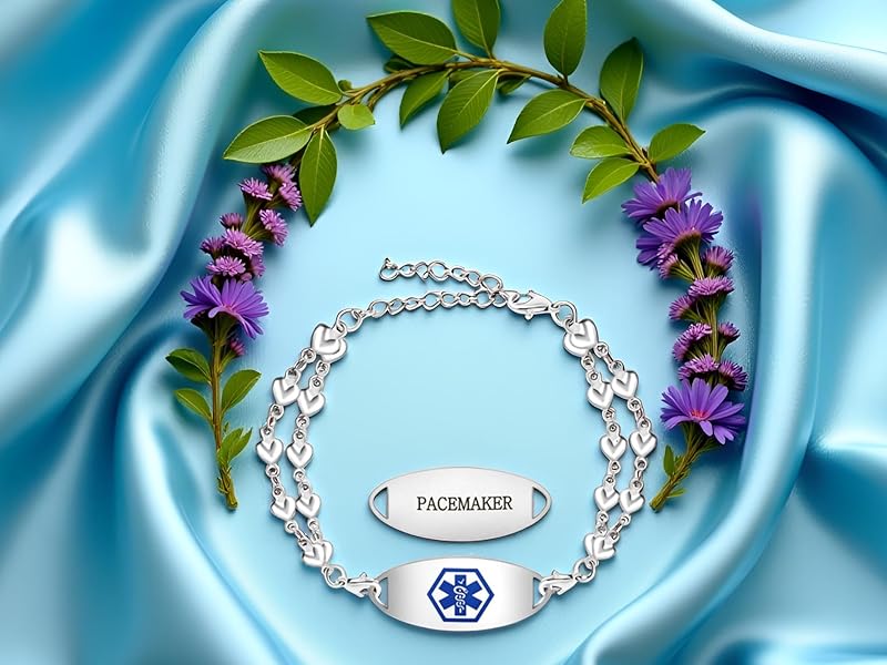 Medical ID Bracelet, Engraved Stainless Steel Bracelet, Custom Medical ID Bracelet