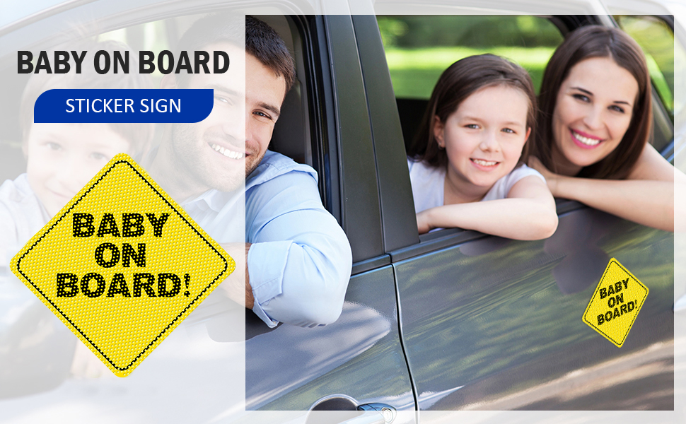 BABY ON BOARD STICKER SIGN CAR DECAL