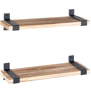 LAVIEVERT Floating Shelves Wall Mounted, Solid Wood Wall Storage Shelves