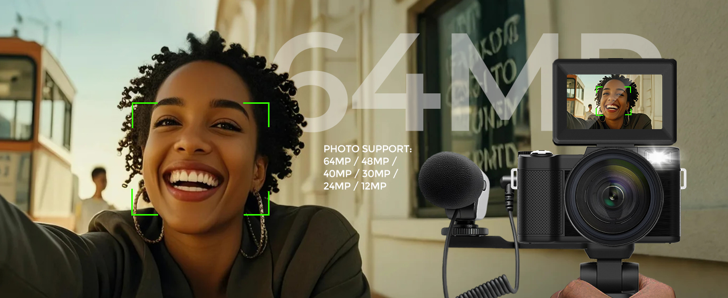 4k digital camera for photography 64MP