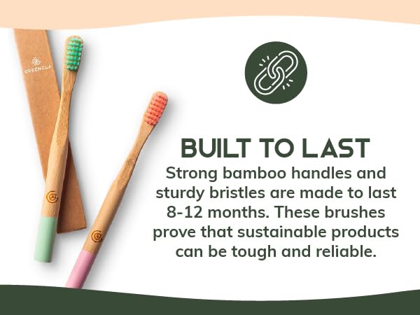Greenzla Kids Bamboo Tootbrushes Organic Sustainable Dental Care Ergonomic Soft Charcoal Bristles