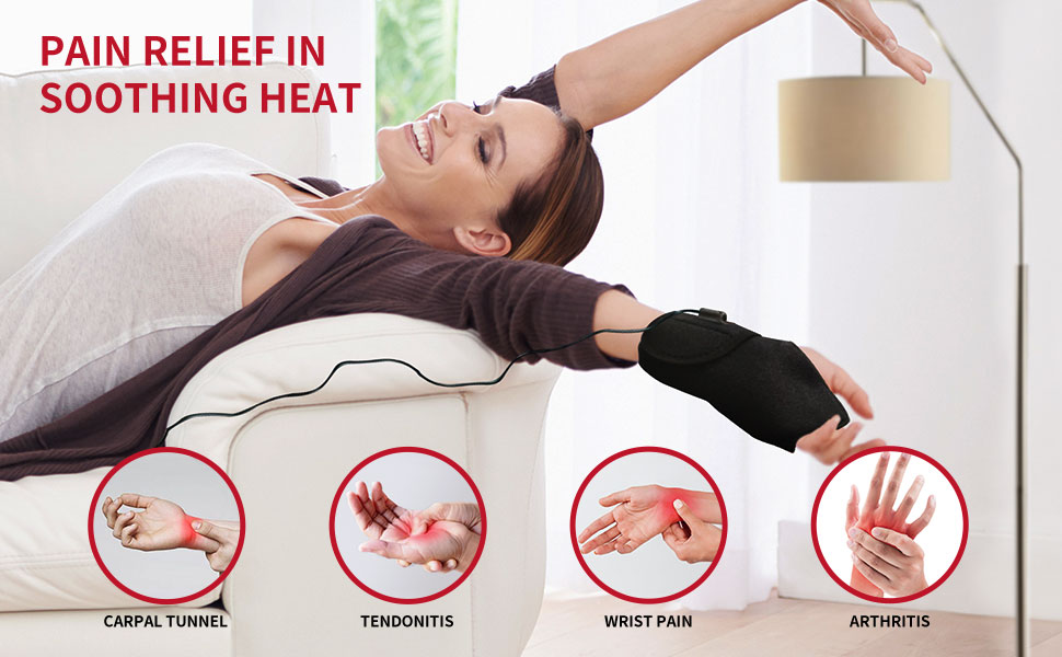 CREATRILL Hand Heating Pad Heated Wrist Wraps, Auto Shut
