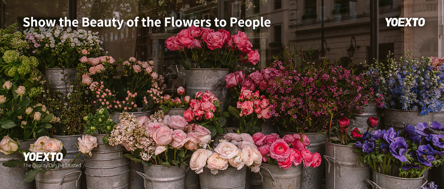 Flower Display Stand with Buckets