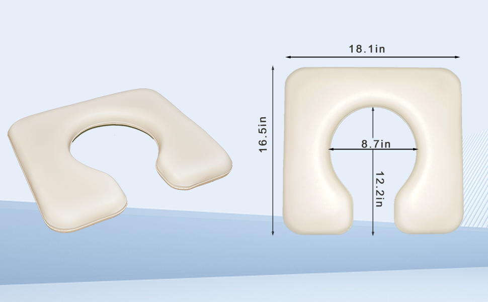 LilyBeauty Universal PU Commode Seat Cushion U Shape Soft