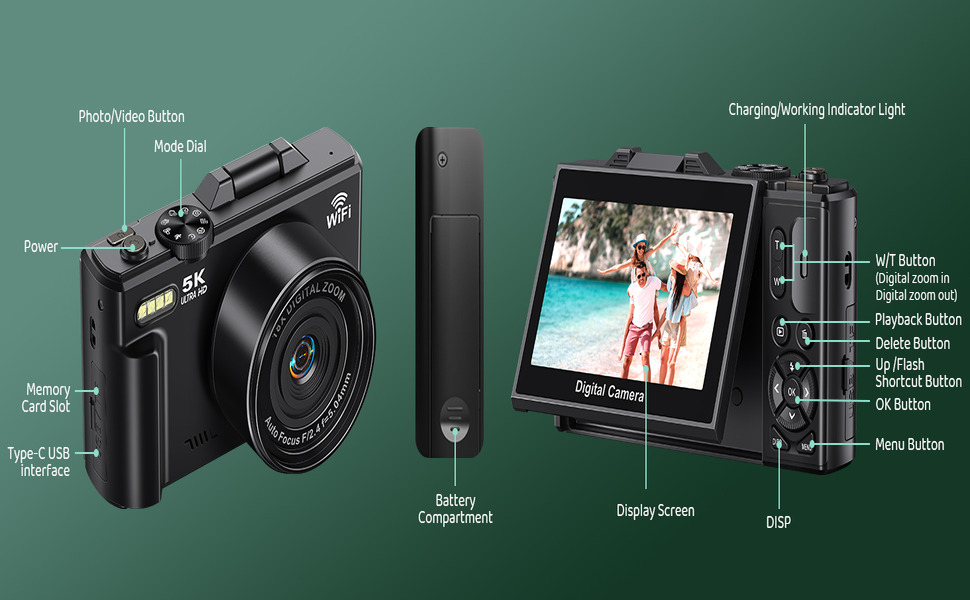 Amazon.com : 5K Digital Camera for Photography & Video