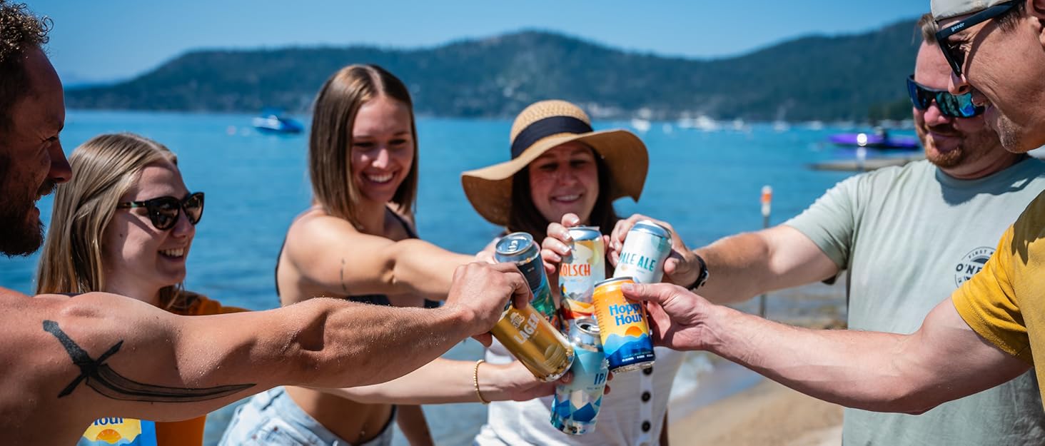 8477592c-032f-43e2-9d21-a604ac50ff9d.__CR0,286,2400,1025_PT0_SX1464_V1___ Hoppy Hour Sparkling Hop Water, Non-Alcoholic and Adaptogens Drink, Zero Sugar and Calories, Refreshing Blackberry Lemon Flavor, 12 oz Cans (12-Pack)