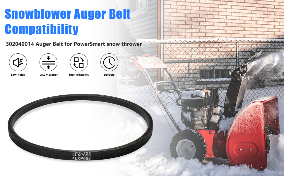302040014 Snowblower Belt Auger Drive Belt Compatible with