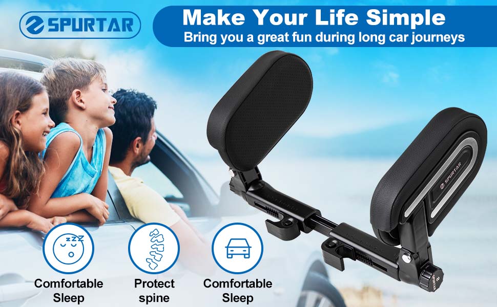 car headrest pillow neck booster car seat 40-100 lbs ergonomic car accessories for women interior