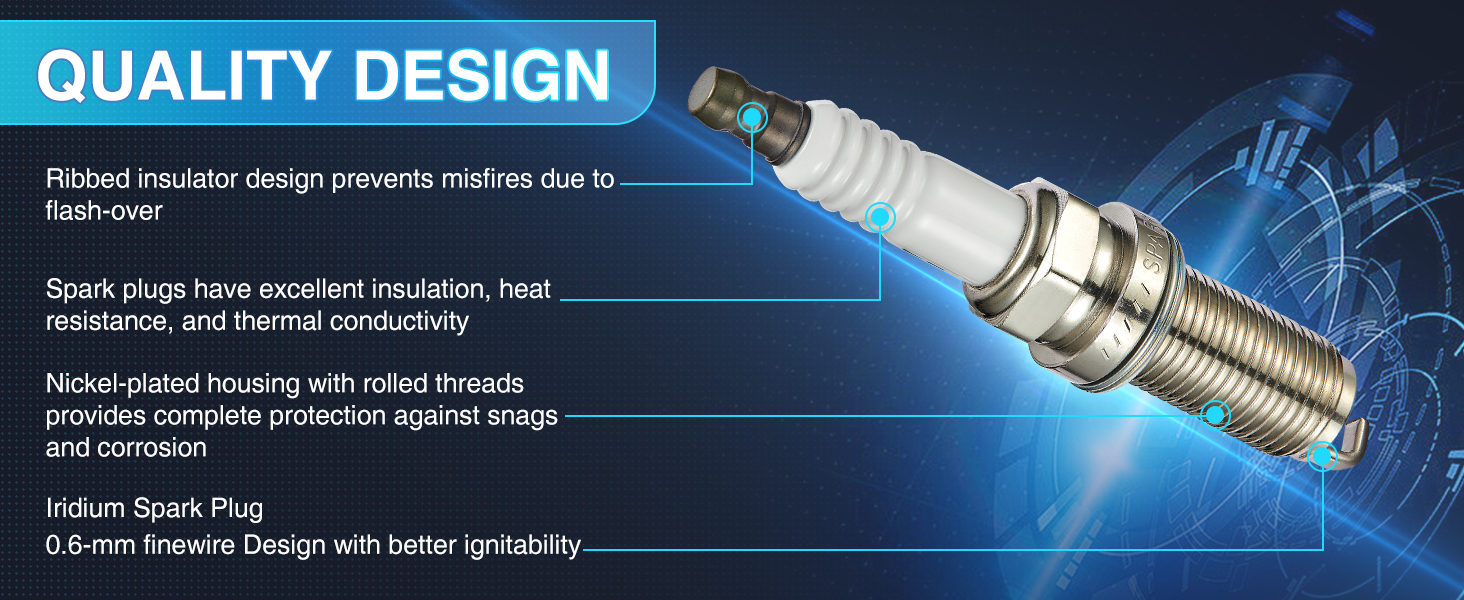 BDFHYK Set of 4 Iridium Spark Plug Compatible with 2020