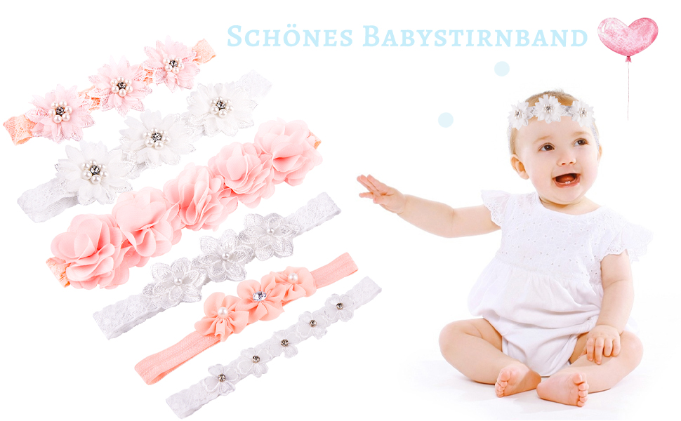 Babystirnband Satinband