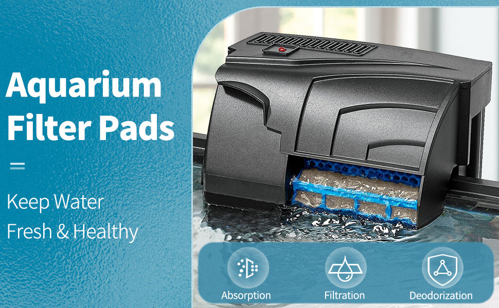 Pawfly Ammonia Reducer Filter Pads for Aqueon QuietFlow LED PRO