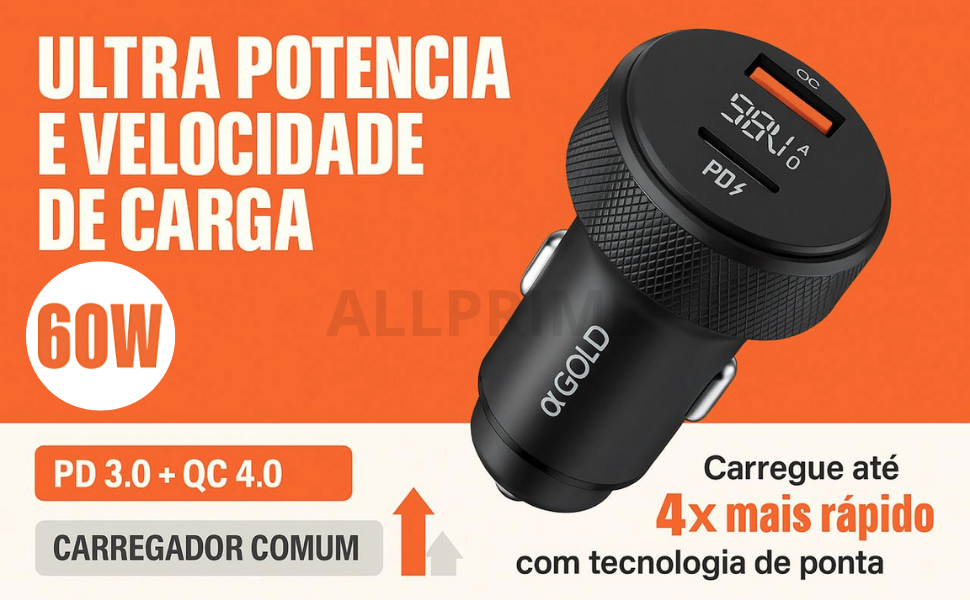 Carregador veicular turbo, Carregador veicular, carregador carro, carregador carro turbo