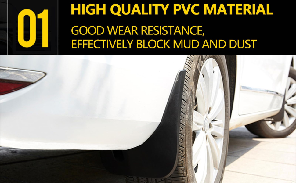 Mudflap for Tata Nexon with Screws High Quality PVC Material