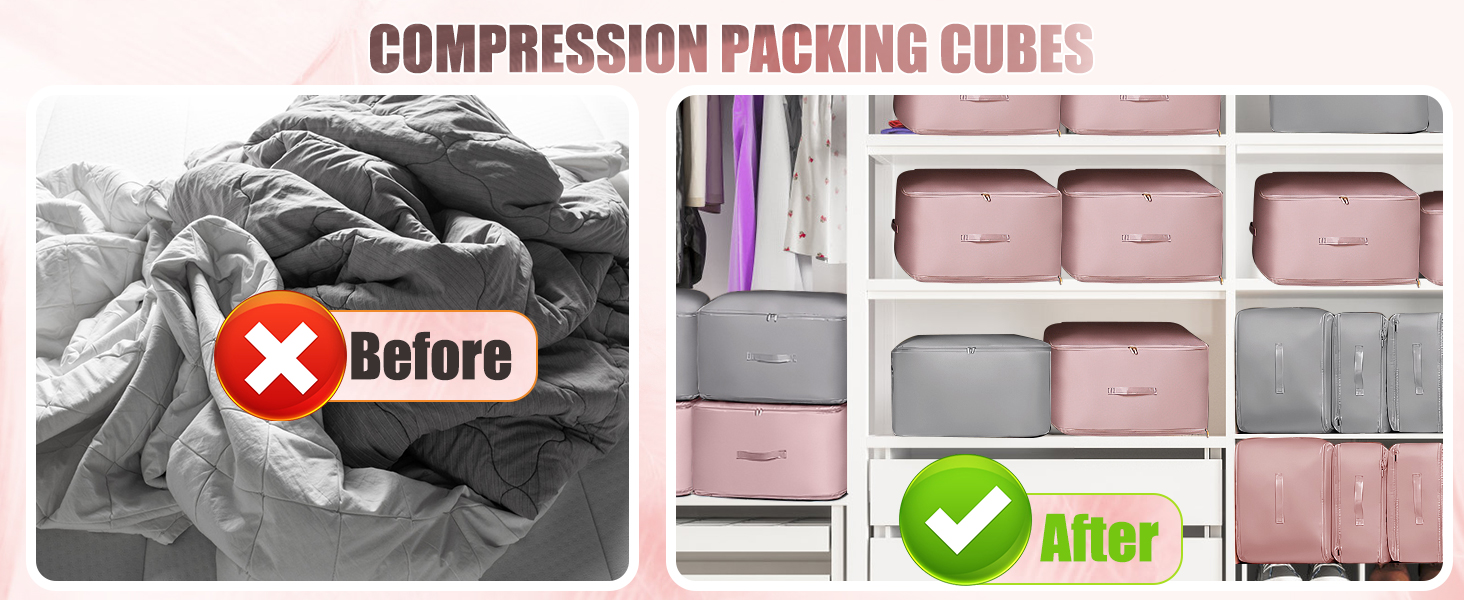 IFSNOW Ultra Space Saving Self Compression Organizer