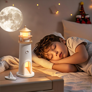 Lámpara de proyector de luna para dormitorio, tranquilidad para acompañar a tu hijo a dormir
